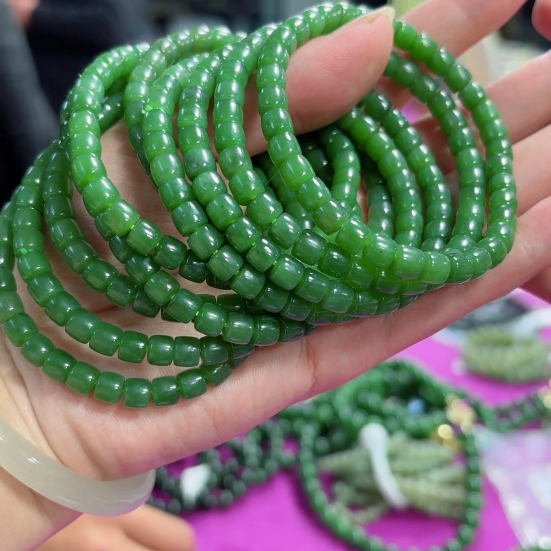 和田玉手串未镶嵌拍一发一多样性