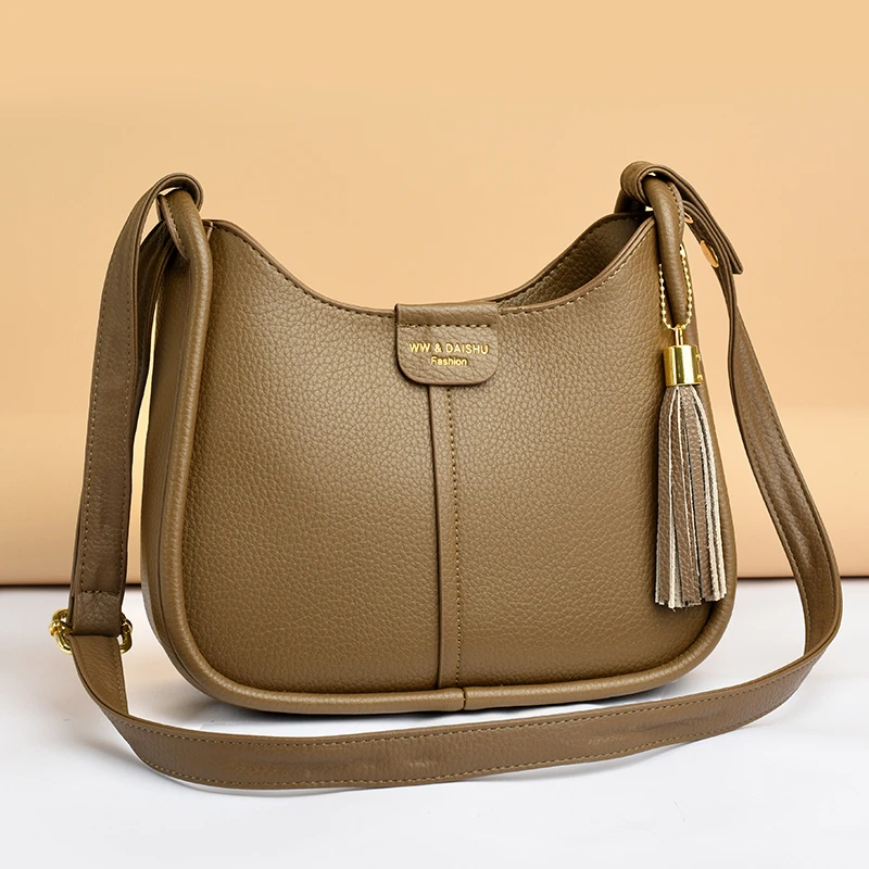 2025新款时尚软面中年妈妈托特包简约高级感休闲百搭通勤女士包包