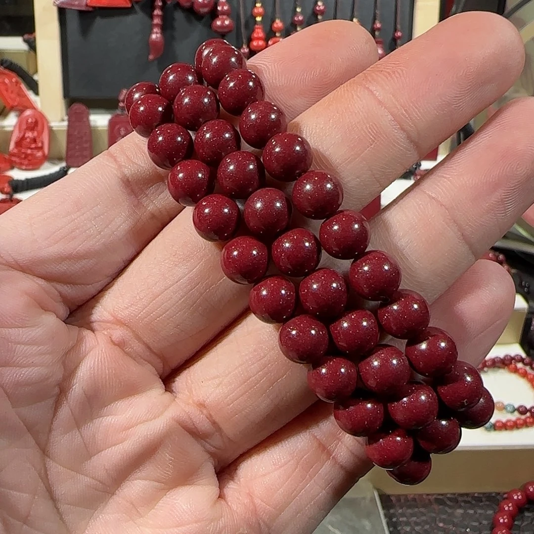 天然辰砂8m紫金砂三圈