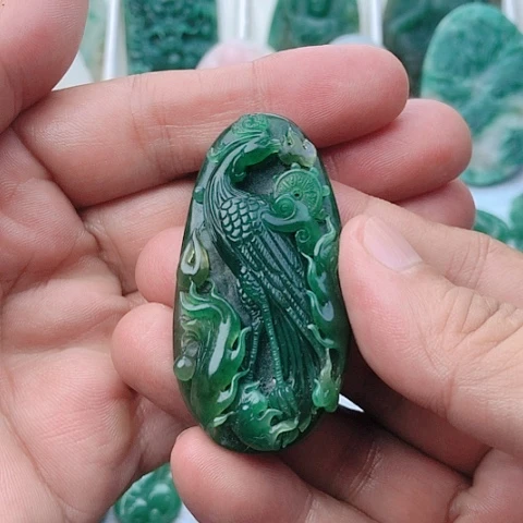 独山玉未镶嵌吊坠(不含链)海*