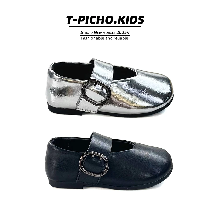 女童皮鞋2025春秋新款儿童勃肯鞋单鞋男童软底防滑休闲鞋-2567