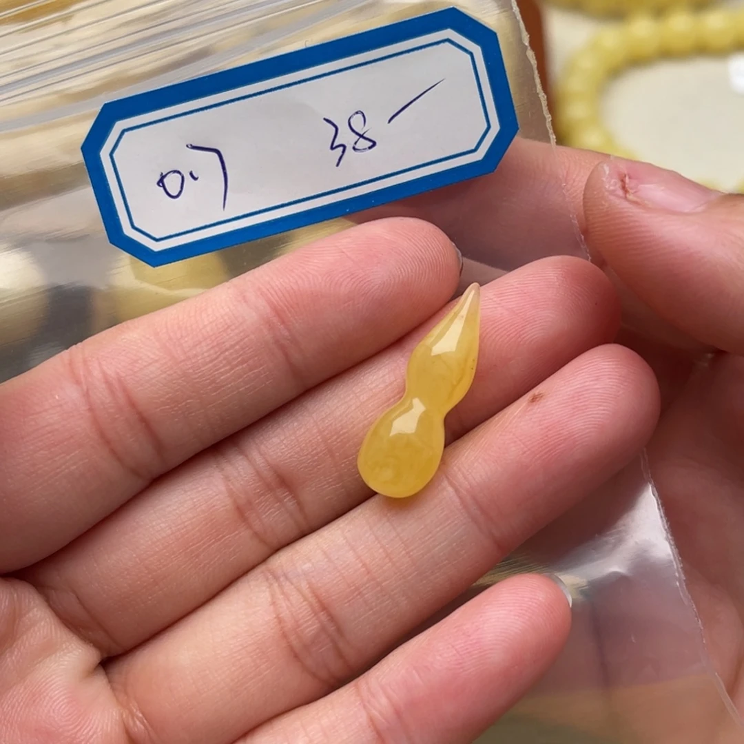 琥珀未镶嵌裸石蜜蜡葫芦笑