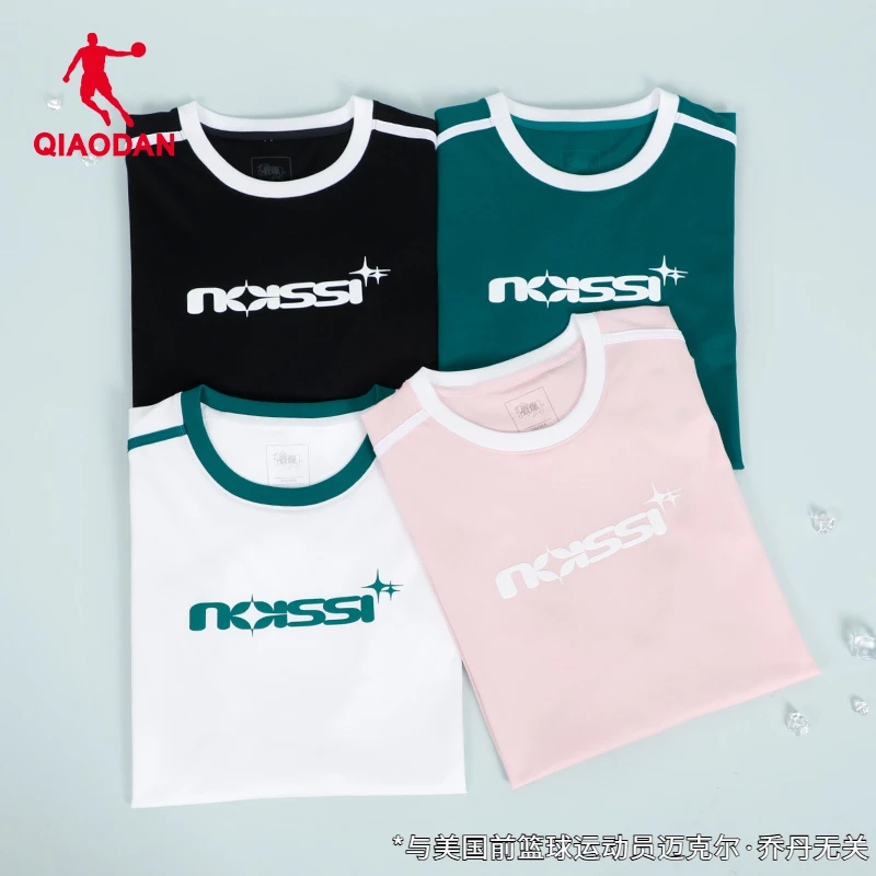 乔丹运动休闲上衣女2025夏季新款短袖宽松时尚透气半袖薄款圆领女