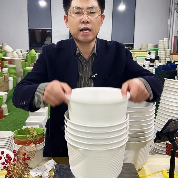 正品矮陶口24高17白色6只无托