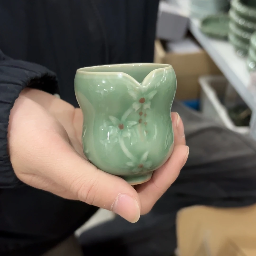 龙泉云间青瓷小米茶器