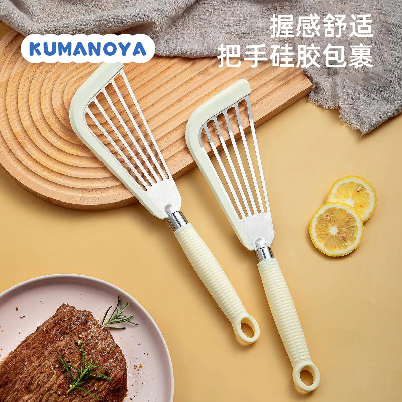 熊野屋炒菜铲子硅胶锅铲不粘锅专用煎鱼煎蛋煎牛排煎饼烙饼蝴蝶铲