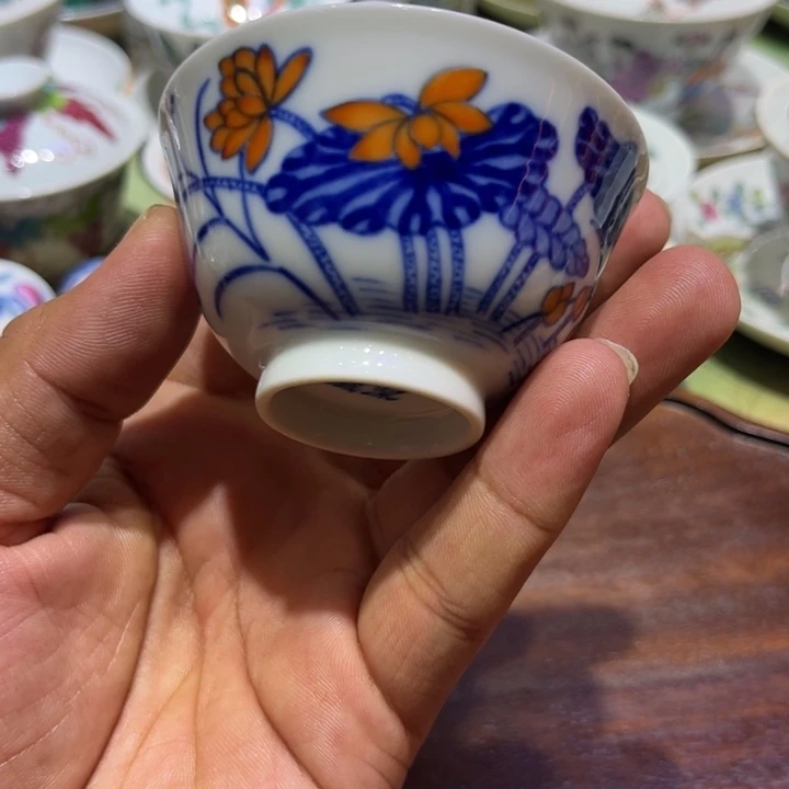 纯手绘精品盖碗杯
