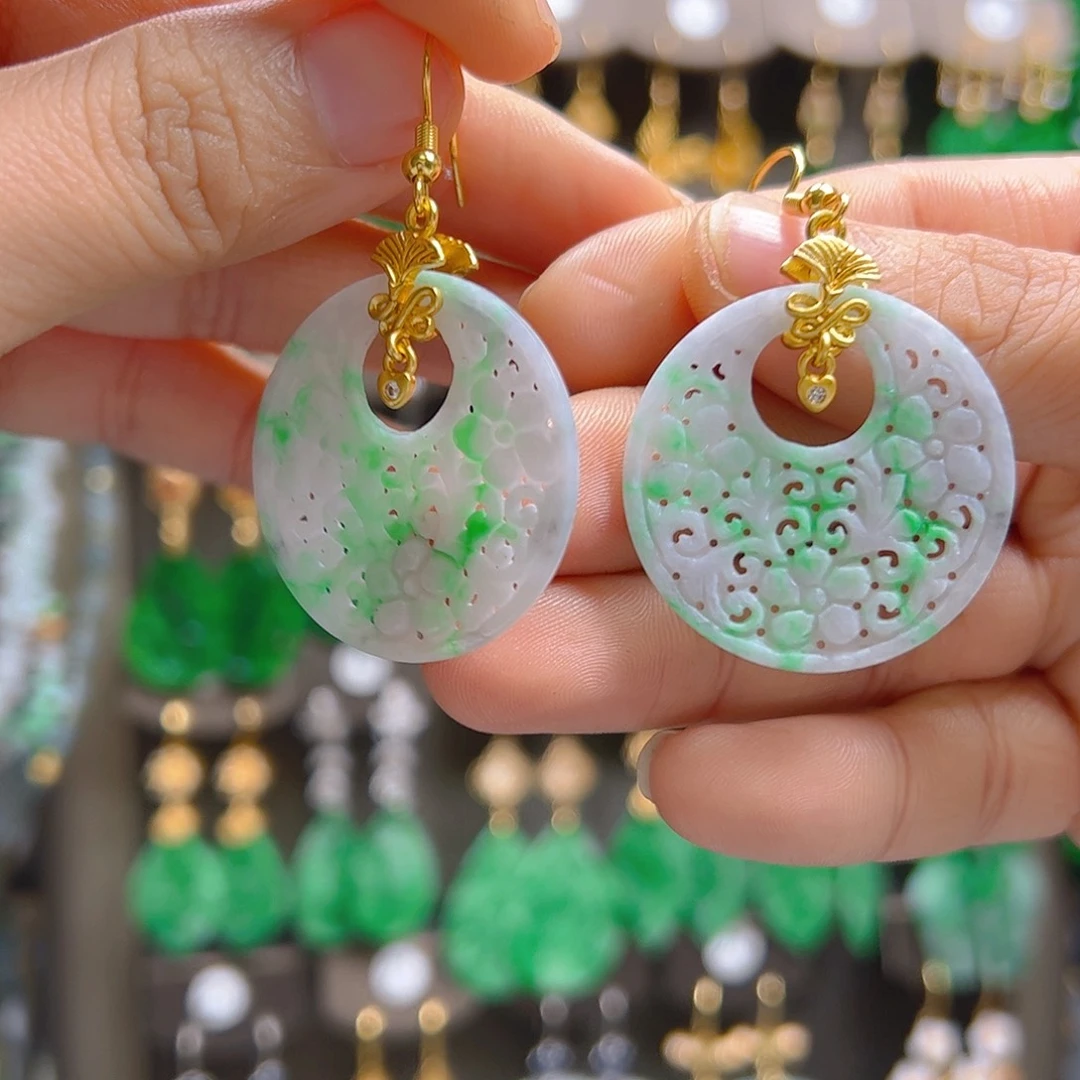 未镶嵌翡翠耳饰翡翠