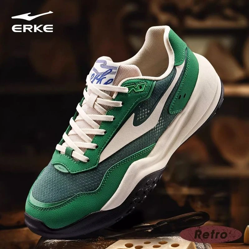 erke/鸿星尔克奶酪2运动鞋男鞋夏季百搭复古男士休闲鞋子潮流男