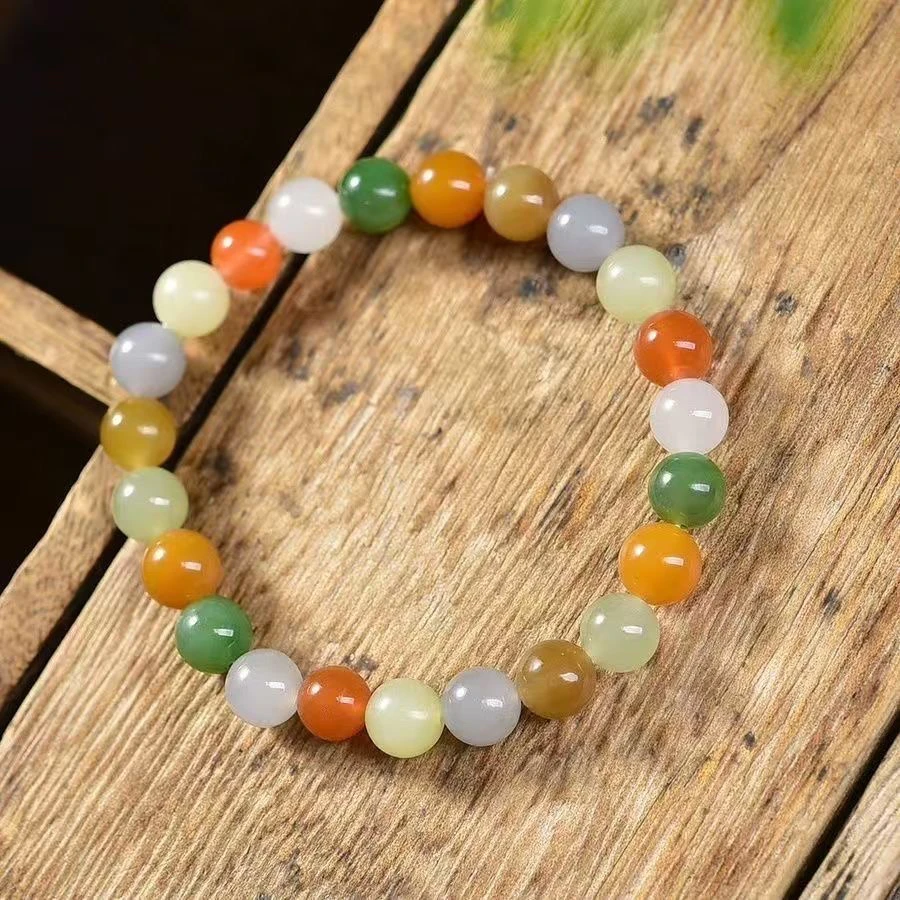 天然和田玉（精品）多宝玉手串男款女款8mm玉手串