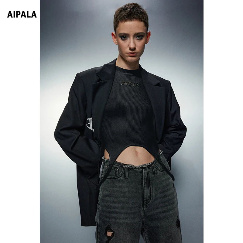 【粉丝专享】运动修身时尚针织无袖毛衣1E0016