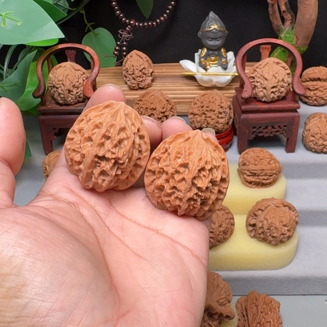 三***生文玩核桃把件-38苹果园