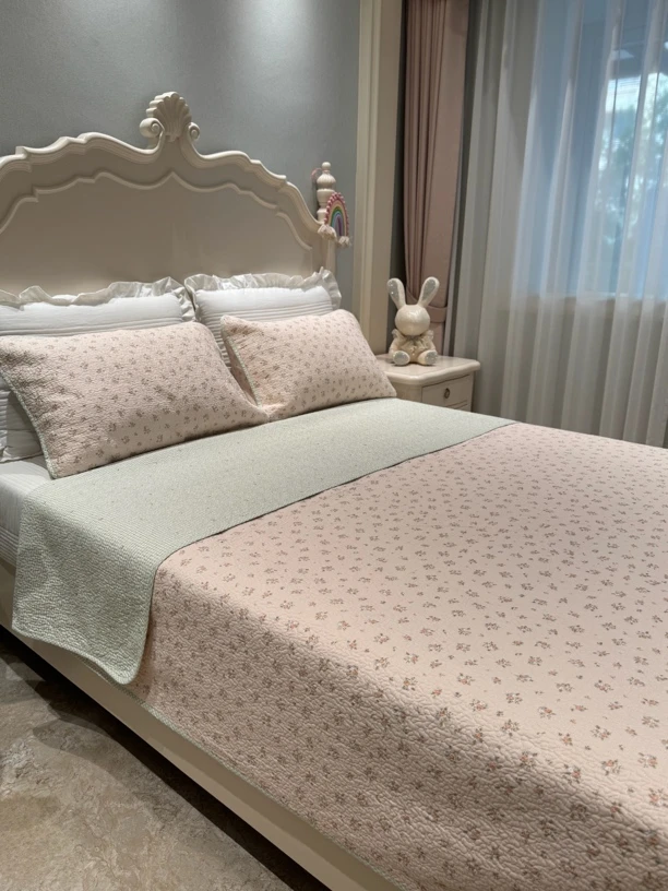 【曼莎】双面纯棉床盖三件套220*240