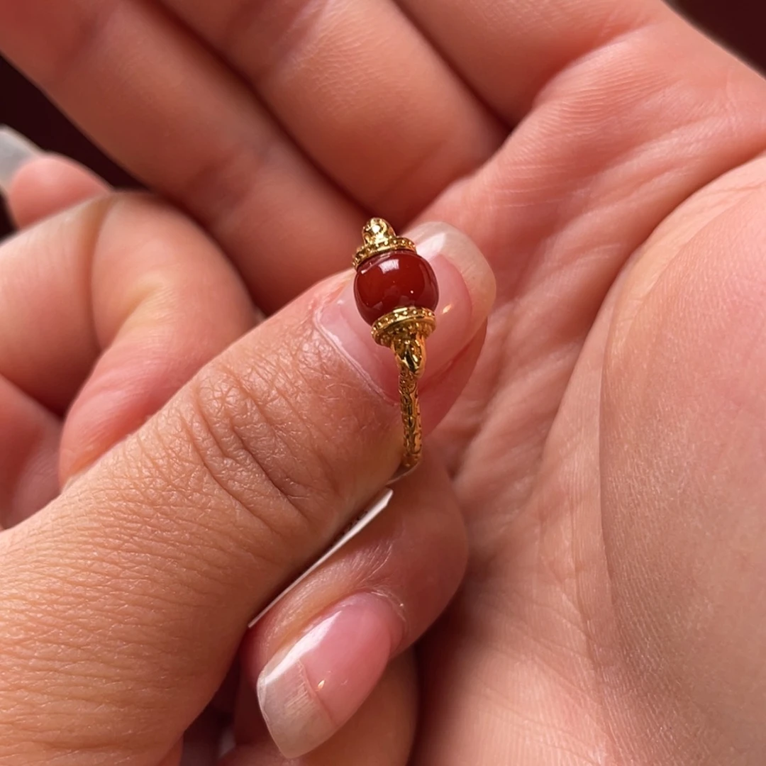 【闪购商品】18K金镶嵌南红玛瑙珠宝奇石