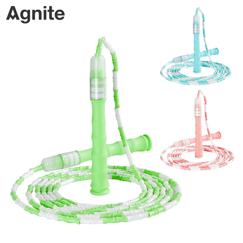 得力竹节跳绳儿童小学生专用幼儿园大班初学一年级小孩不打结绳子