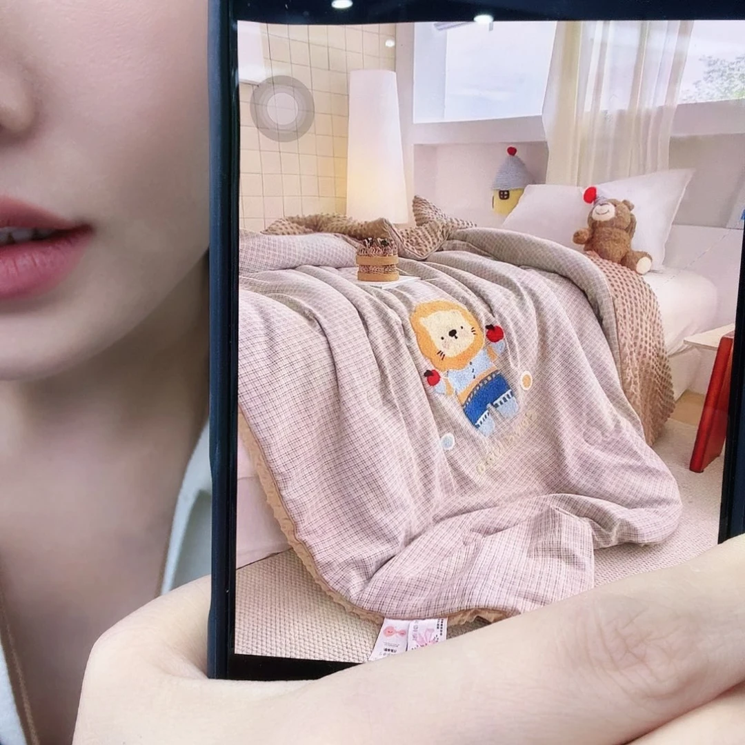 独家定制被子，咖色咖色狮子狮子