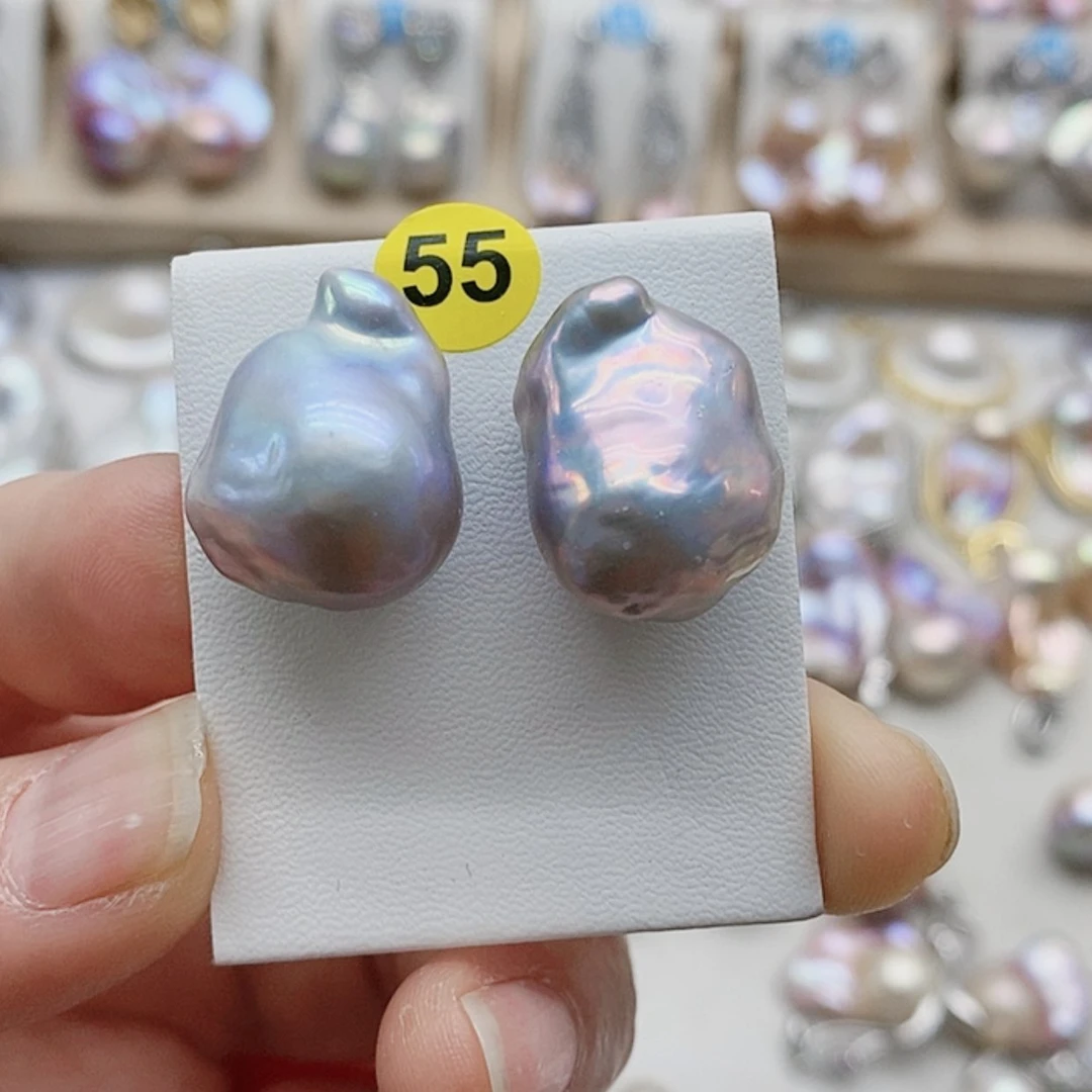 【闪购商品】淡水珍珠耳饰银S925镶嵌