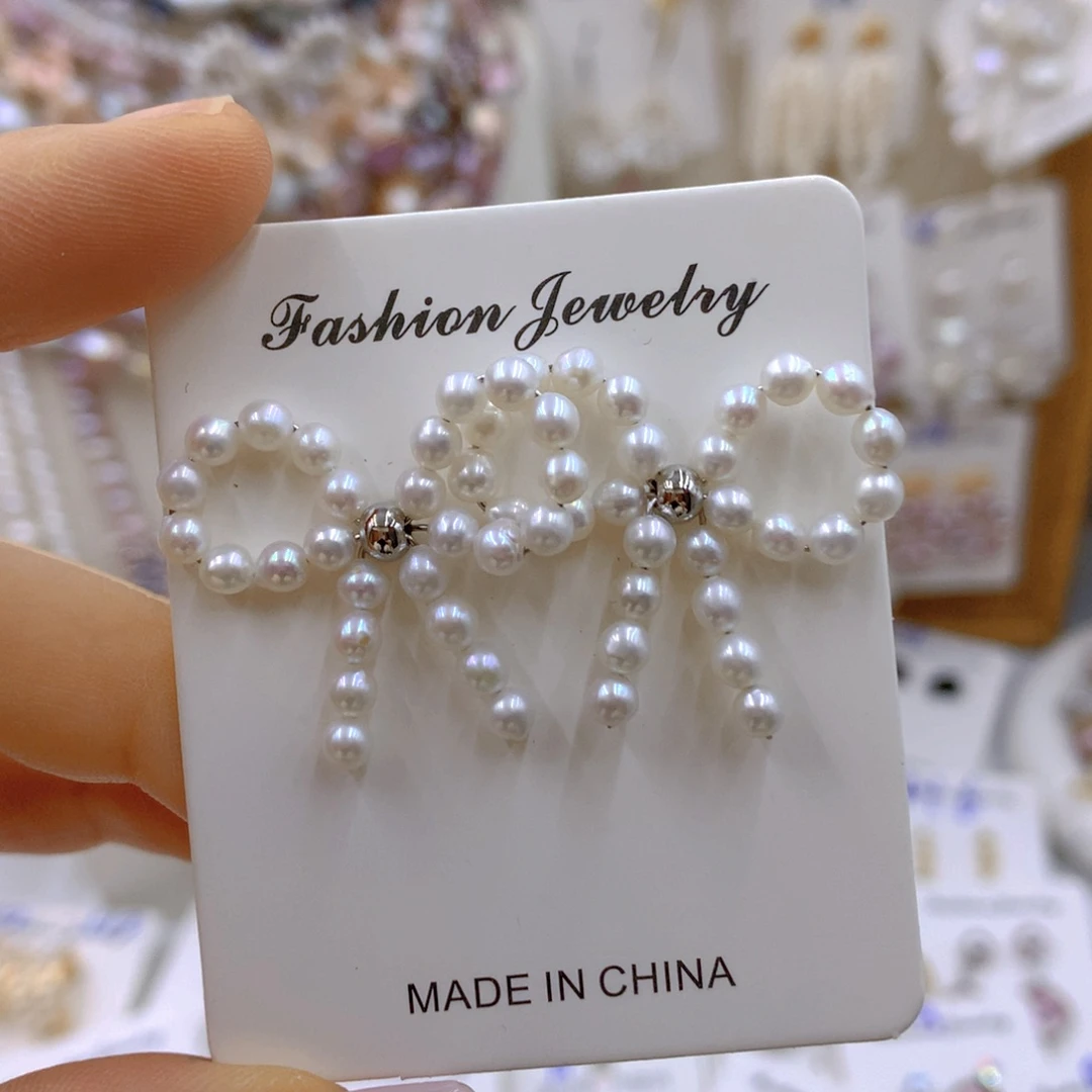 淡水珍珠耳饰银S925镶嵌