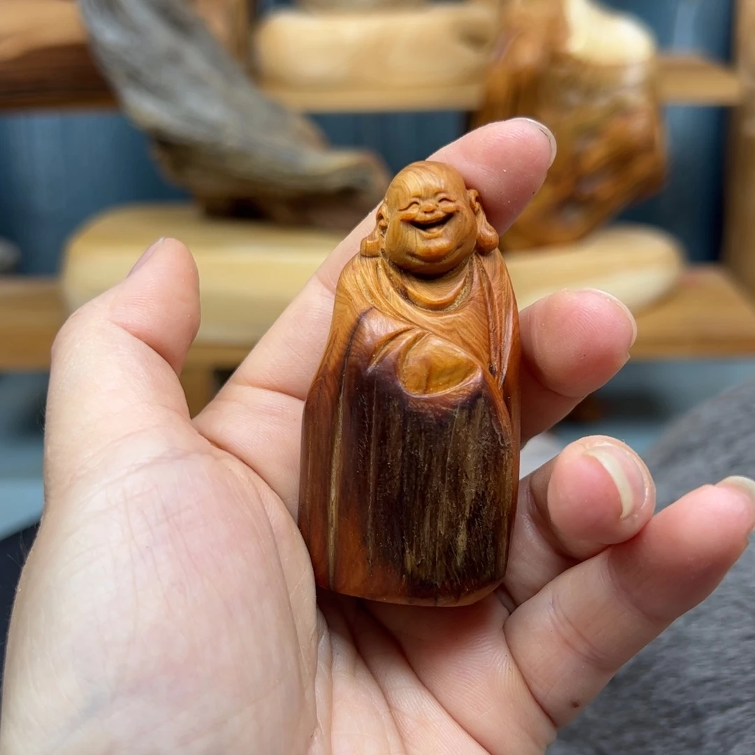 木O****孙崖柏木摆件手把件，