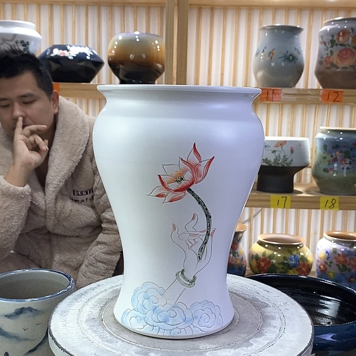 罐陶瓷陶瓷付出过程