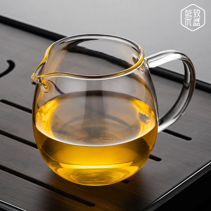 耐热加厚玻璃公道杯高档分茶器带茶漏过滤网家用公杯茶海茶道配件