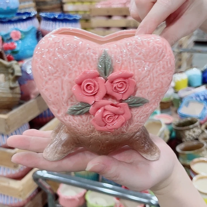 有孔.凑单10元陶瓷花盆发货！