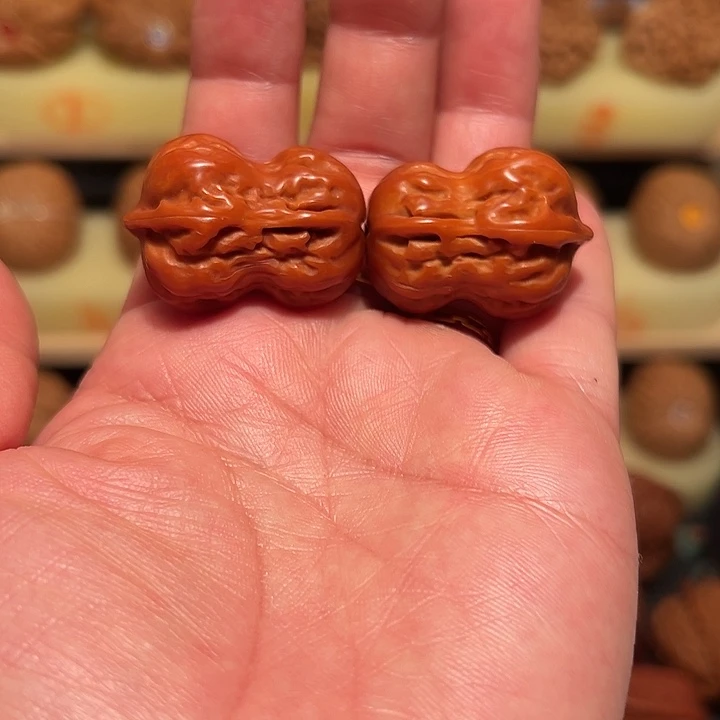 桃核把件精品花生33尺