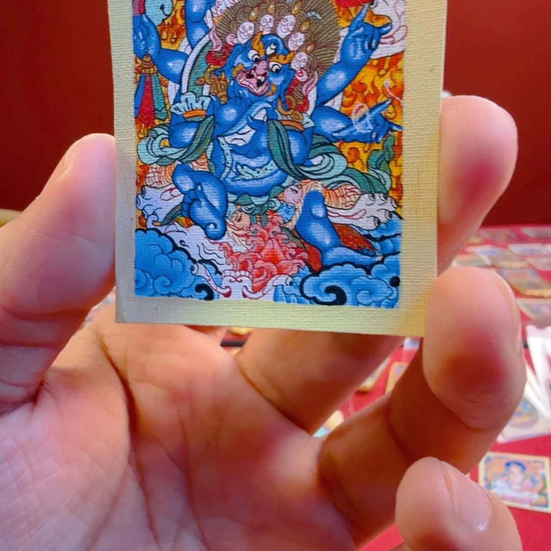 谁***道吊坠纯手绘六次大黑天