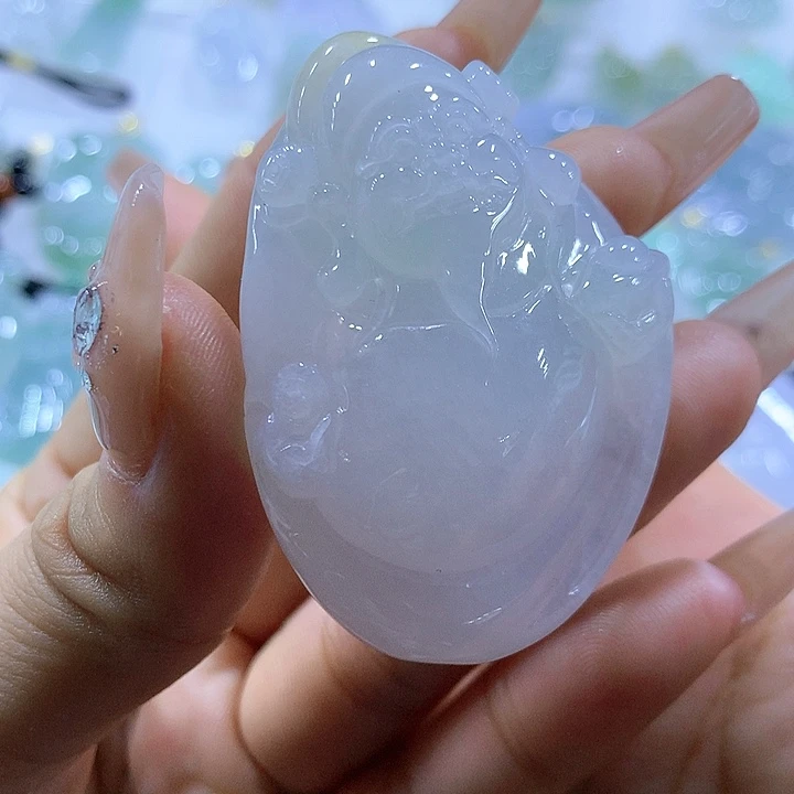 翡翠颈饰未镶嵌天然翡翠A货吊坠