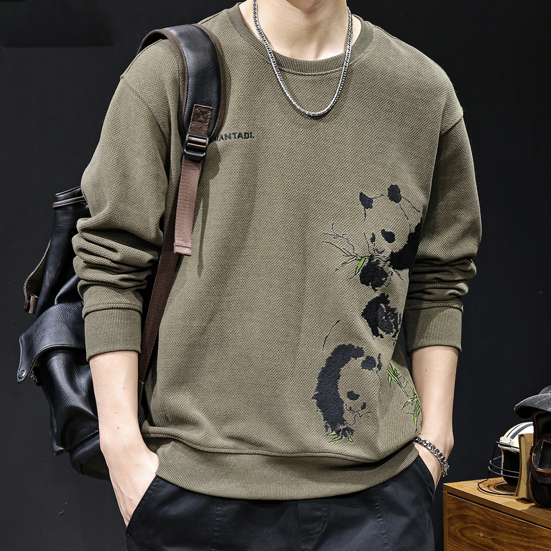 LEIGHZ/雷茨2025新款男士卫衣春秋款潮牌宽松休闲长袖上衣秋季