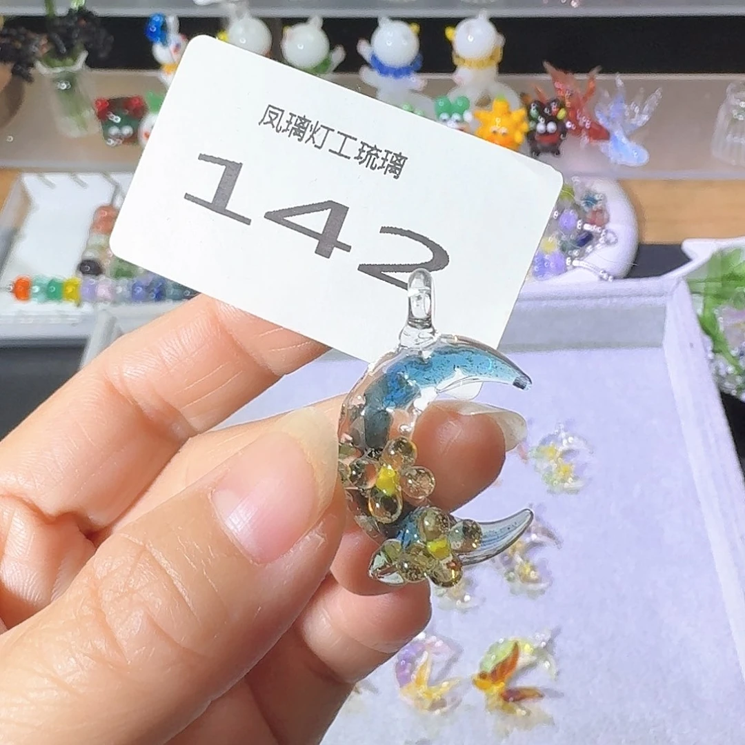 琉璃吊坠(不含链)142桂花月亮