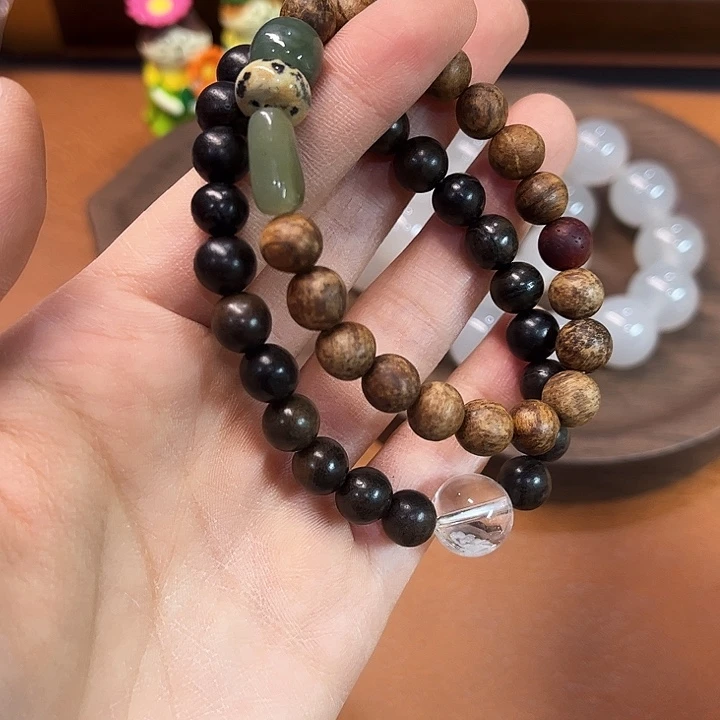 黄晶手链未镶嵌二合一