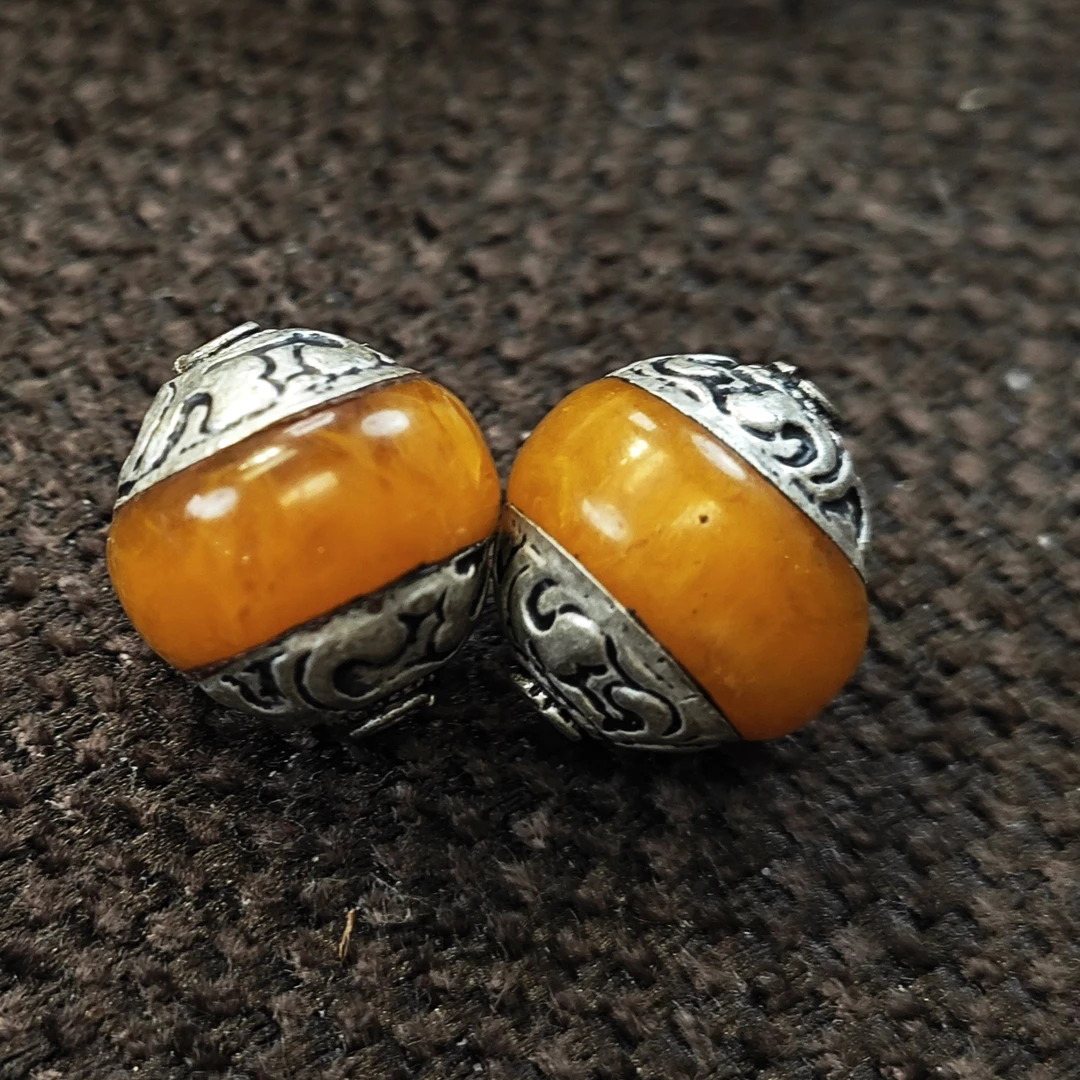 尼泊尔老珠饰毛衣链配件树脂珠饰