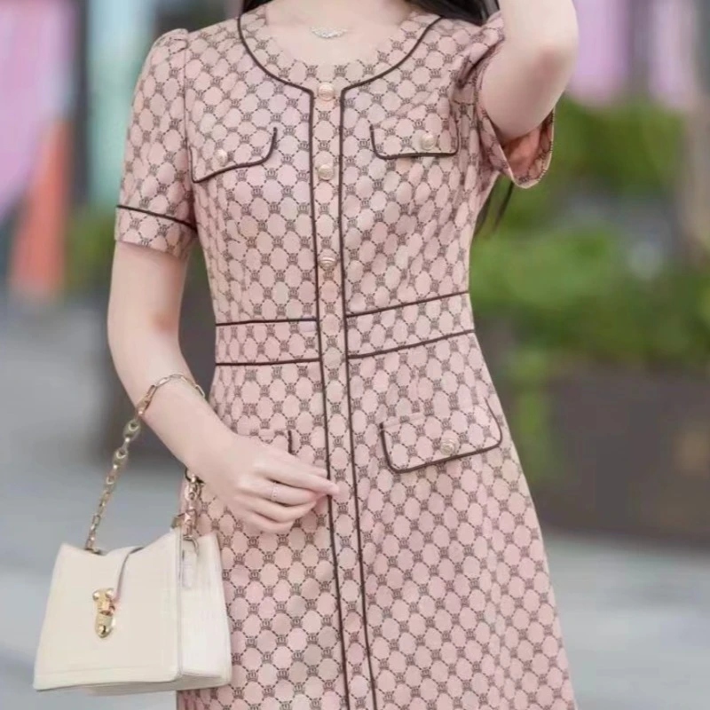 L2327【钻石姐专享】 连夏季新款中长款显瘦连衣裙