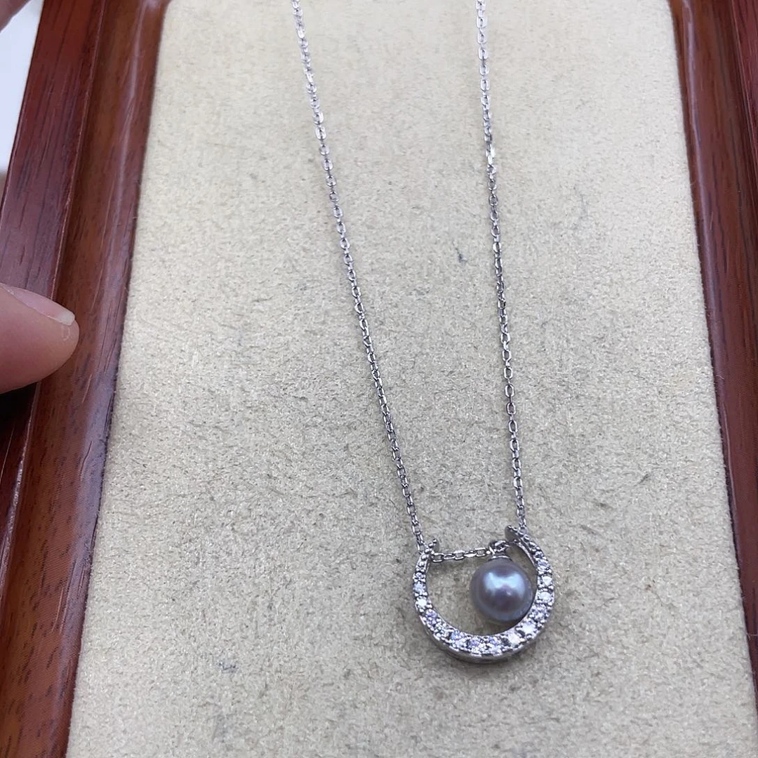 银S925镶嵌海水珍珠颈饰