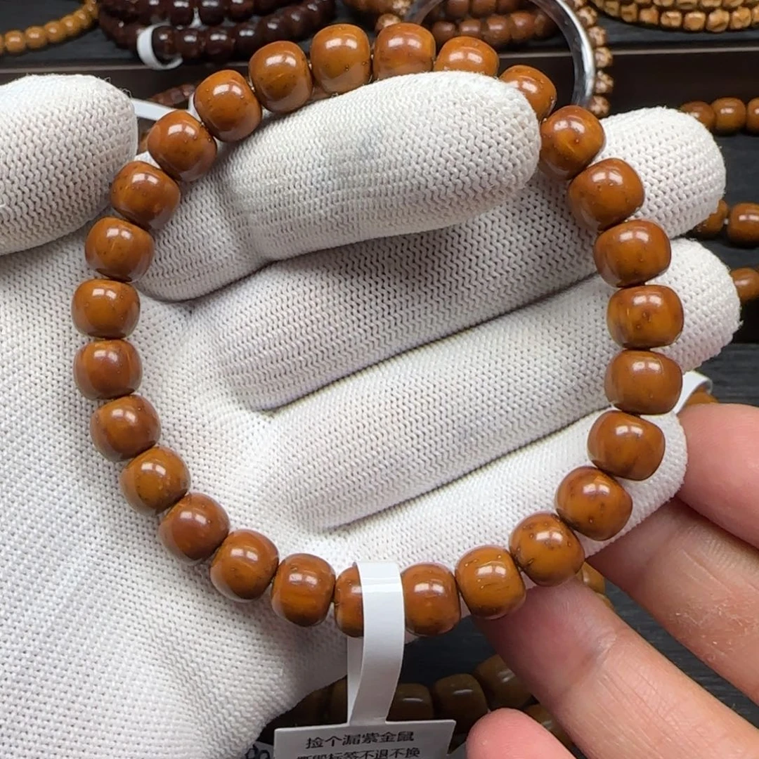 紫金鼠手串瀏****ぼ9.1mm实心弧切老型jl98