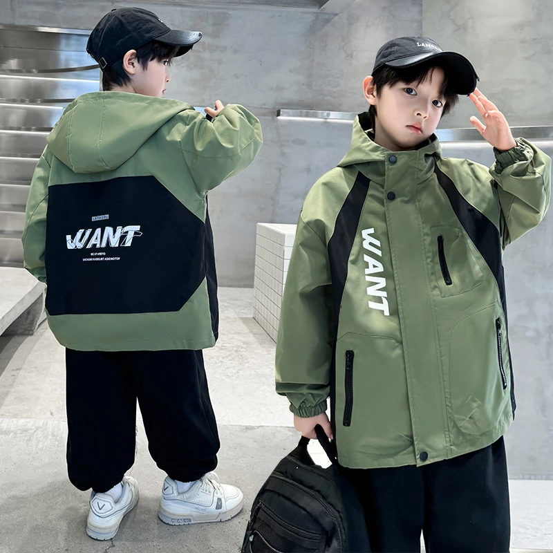 童装男童春装外套2025新款春季儿童中大童男孩风衣春秋款帅气洋气