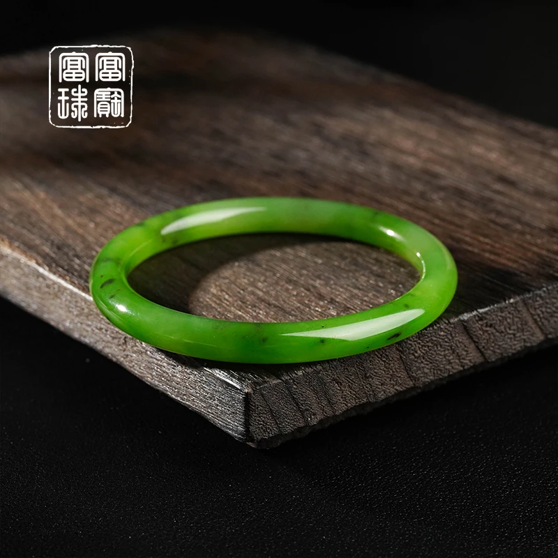 【绝青阳】富富珠宝 和田玉时尚百搭手镯（天然珠宝多样性发）
