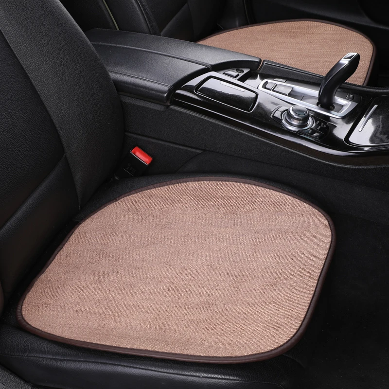 空气层四季通用汽车坐垫舒适透气防滑耐磨亚麻布艺座垫汽车座垫