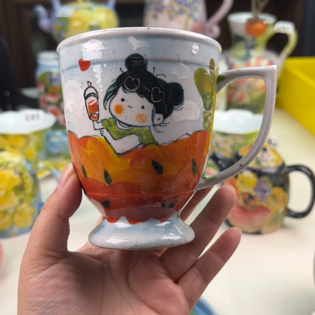 景德镇手绘高温釉下彩陶瓷茶具