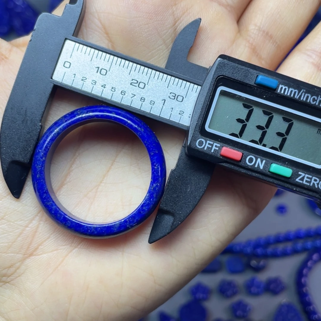 青金石未镶嵌25mm内径指环