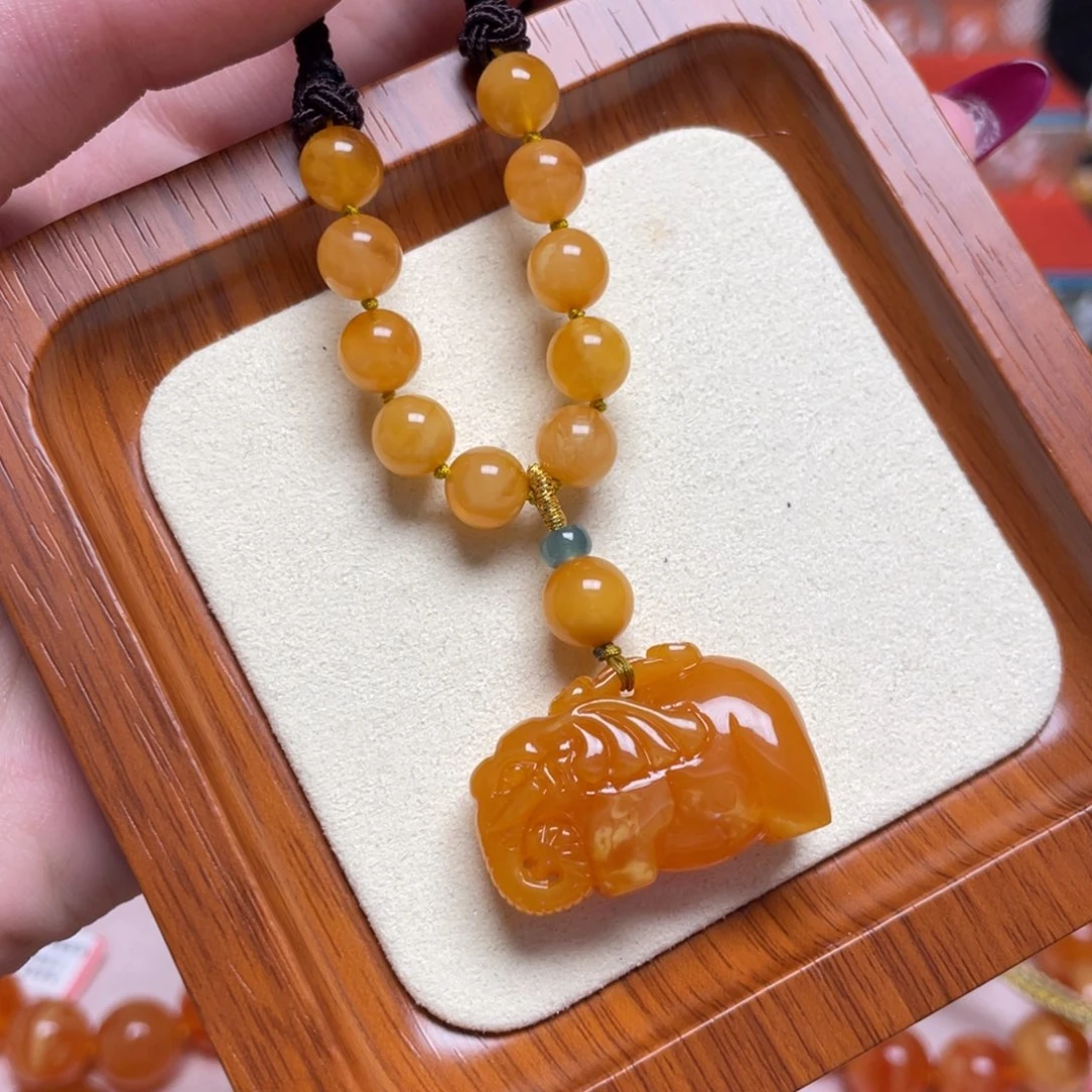 蜜蜡颈饰未镶嵌项链