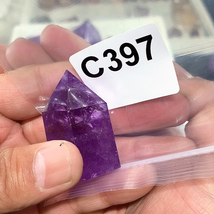 紫晶天然水晶柱子C397未镶嵌幸***天