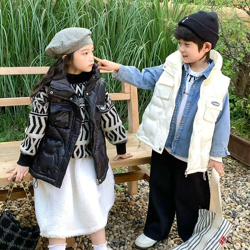 【新品】儿童棉马甲男童女童春秋冬季坎肩女宝宝中小童休闲风外套潮