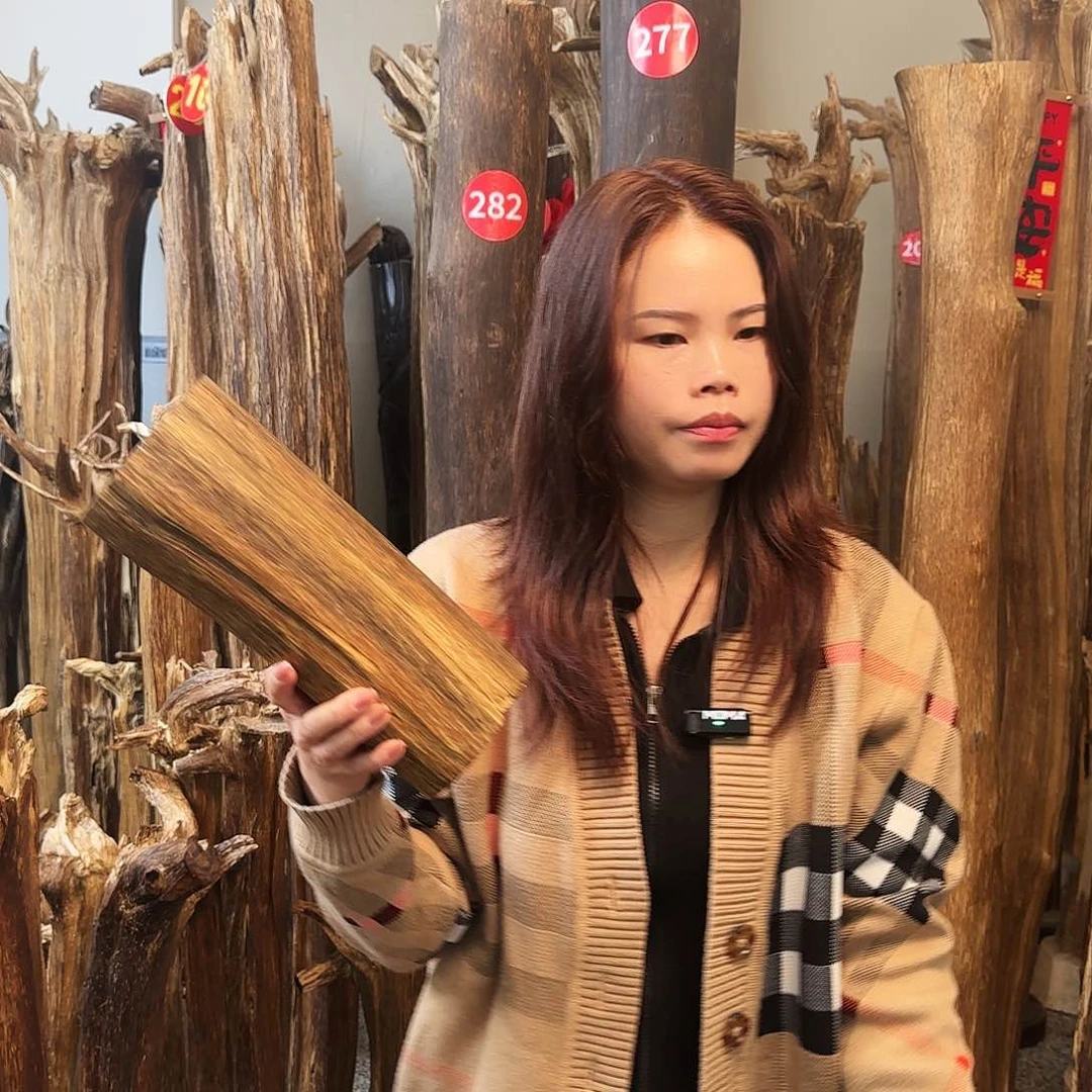 沉香摆件天然沉香原木摆件➕底座