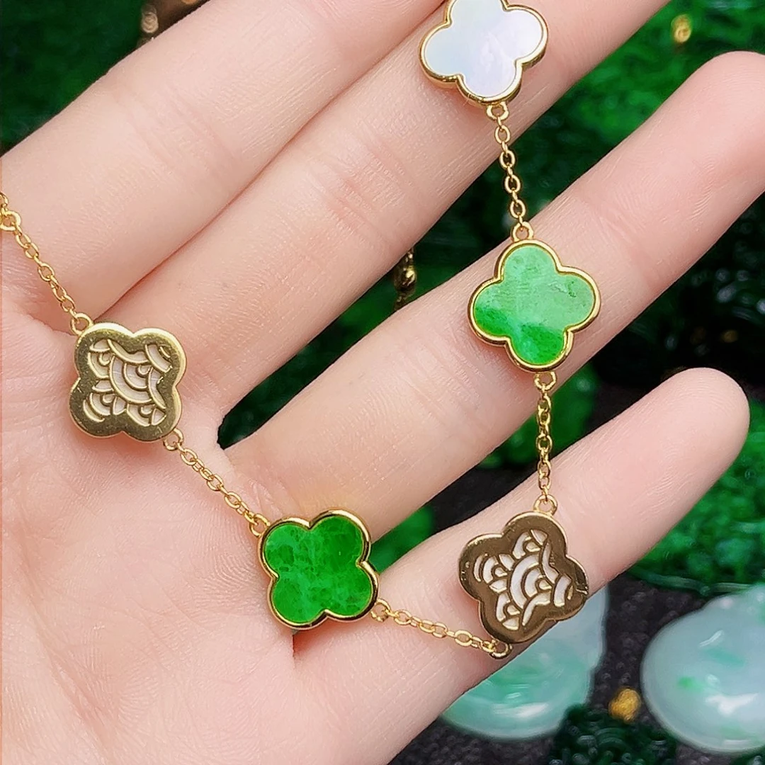 颈饰银S925镶嵌翡翠多样性