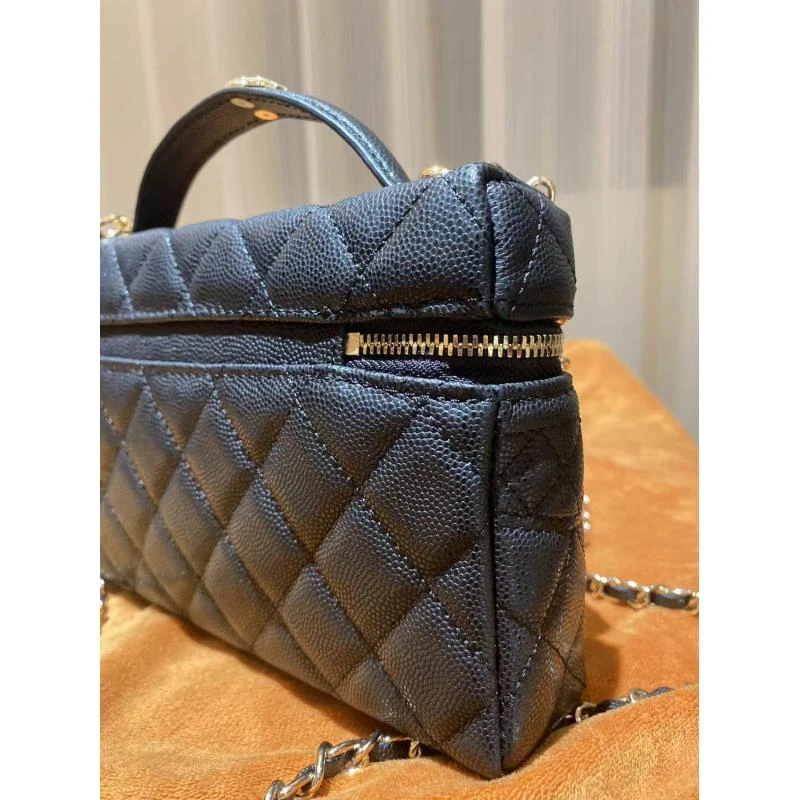 HIRMRIS手工真皮包19-550958-黑  扁盒酱香