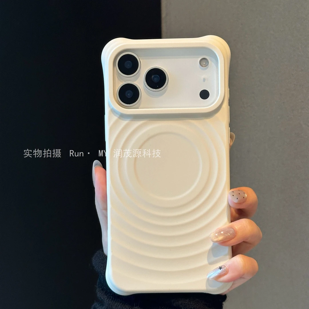 波漾磁吸适用苹果17promax手机壳iPhone17Air按键全包液态硅胶软