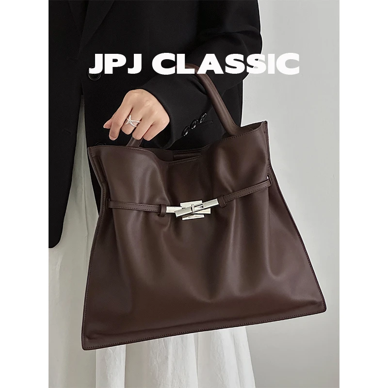 jpj早秋新款凯莉包女慵懒风单肩斜挎手挽包气质通勤褶皱包1864
