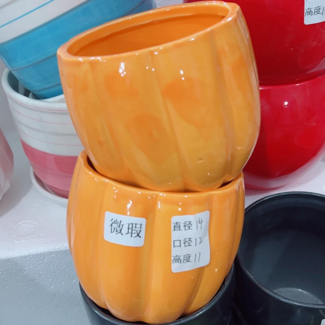 有孔，陶瓷花盆满10米包邮发货